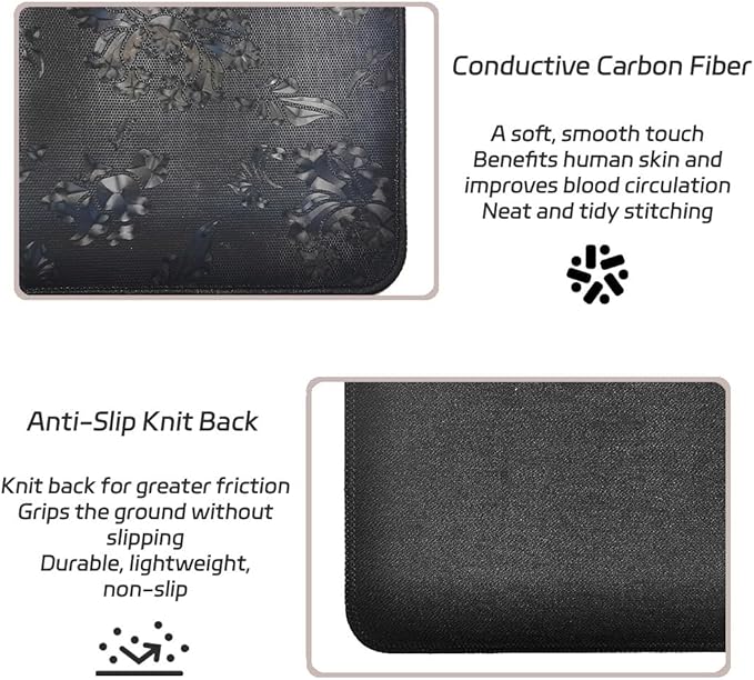 Grounding Mat 11.8x23.6 Inch Grounding Mats Universal Earth Connected Pad Grounded Feet,Desk,Laptop Mat,Pet Pad
