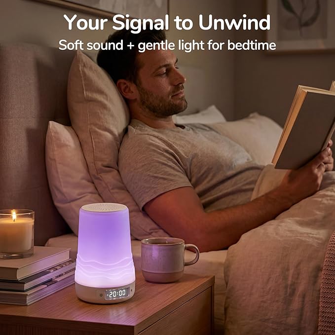 Mewaii White Noise Sound Machine for Adults & Baby with Night Light, Sunrise Alarm Clock, App Control, 100 Sounds & AI Cry Detection, Custom Routines Builder, Toddler Sleep Trainer, Registry Essential