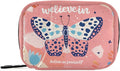 Pink Butterfly Daily Vitamin Medicine Organizer Travel Pill Organizer Daily Medicine Container Twill Pill Case Bag