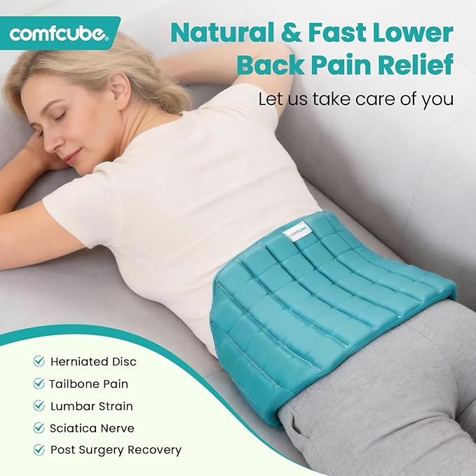 Large Ice Pack for Back Pain Relief, 2 Hours Long Lasting Cold Lower Back Ice Wrap, FSA Eligible, Flexible Cold Pack for Lower Lumbar Pain, Sciatica, Herniated Disc, Surgery Recovery