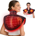 Cordless Red Light Therapy for Neck & Shoulders Pain Relief, 5000mAh 850nm Infra Device for Upper Back Muscle Relax with Timer, Rechargeable 660nm Wearable Heating Pad, for Women Men