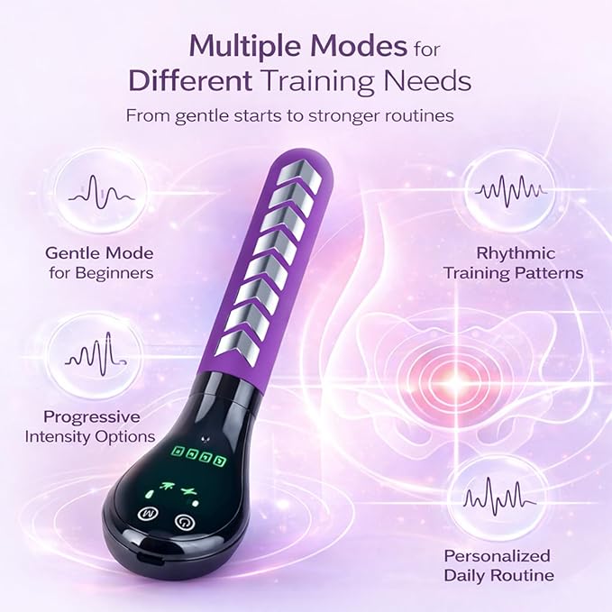 Pelvic Floor Exerciser for Women, kegel Pelvic Floor Trainer, Pelvic Floor strengthening Device, kegel Exercise Tool with Multiple Modes, Discreet Rechargeable Personal Care Device (Purple)