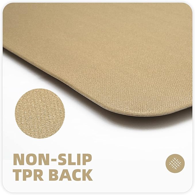 Color&Geometry Anti Fatigue Floor Comfort Mat 3/4 Inch Thick 20"x32" Perfect for Standing Desks, Kitchen Sink, Stove, Dishwasher, Countertop, Office or Garage, Brownish Yellow