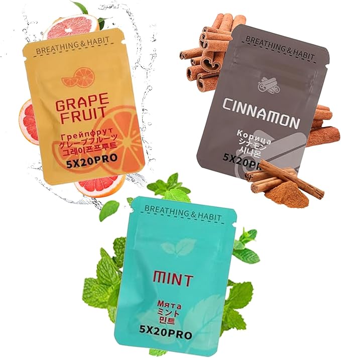 Quit Smoking Necklace Replacement Filters, Grapefruit/Mint/Cinnamon Flavored Cotton Filters, 3 Pack Replaceable Refills Compatible with Breathing Necklace for Anxiety Relief & Craving Control