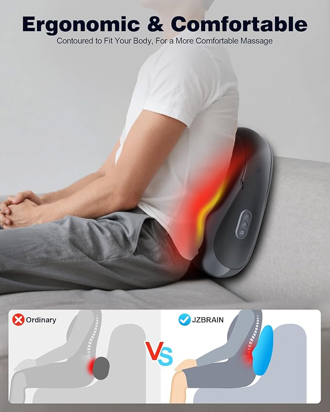 Shiatsu Back and Neck Massager with Heat – Deep Kneading Massage Pillow for Relaxation – Corded Design for Full Body Use – for Your Loved Ones