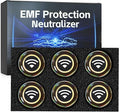6 Pieces Blocker Protection Neutralizers Stickers for Cell Phones Tablets Laptops Computer WiFi Printer TV Electronic Devices Black