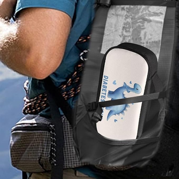 Rnyleeg Cute Dinosaur Bag for Diabetic Supplies Small Insulin Cooler Travel Case Portable Insulin Bags for Traveling Diabetic Bags for Supplies