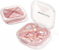 4-Compartment Pill Organizer, Small Pink Portable Pill Case for Daily Vitamins, Supplements & Medication, Travel-Friendly Compact Design, Stylish Cute Medicine Pill Box Pill Holder