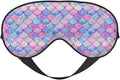 Watercolor Fish Scales Sleep Mask Eye Mask with Adjustable Strap Eye Sleep Shade Cover Blocks Light for Women Men Airplane Travel Nap