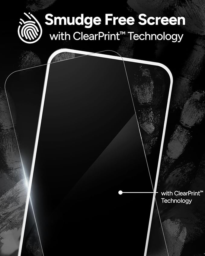 ZAGG Glass Elite Screen Protector for iPhone 16 Plus / 15 Plus - 5X Stronger, Reinforced Edges, Ultra-Strong Tempered Glass, Scratch Resistant, Anti-Smudge, InvisibleShield, Easy Installation, Eco-Friendly | 5X Stronger, Reinforced Edges, Ultra-Strong,...