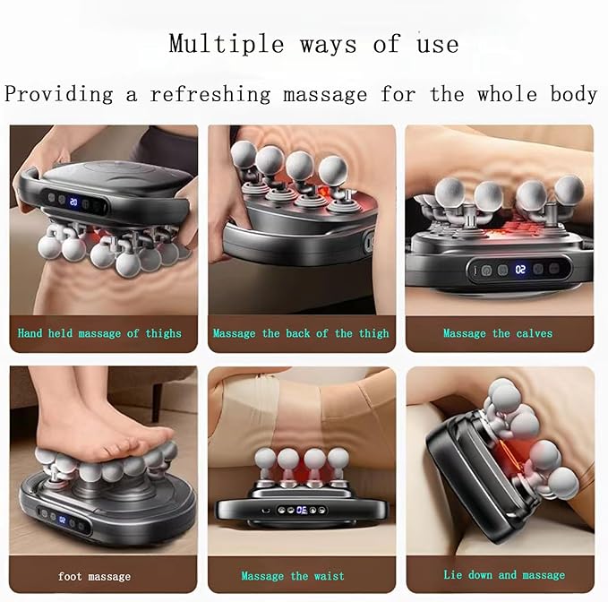 16 Head Massage Gun Deep Tissue, Back Massager for Pain Relief, Muscle Massager 9 Modes 20 Levels for Fitness Running Work Shoulder Waist Thigh Muscle Relaxation Gift for Women Men Moms Dads