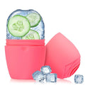 Ice Roller for Face, Silicone Ice Roller Facial Ice Mold to Brighten Skin Enhancing Natural Glow, Reusable Ice Roller for Face & Eye Puffiness Relief, Face Roller Skin Care for Neck, Pink