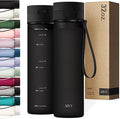KIVY Slim Water Bottle 32oz with Leakproof Flip Lid [Lightweight & Shatterproof] Fits Backpack & Cupholder for Travel, Sports, School - Tall Gym Water Bottle with Measurements - Dishwasher Safe