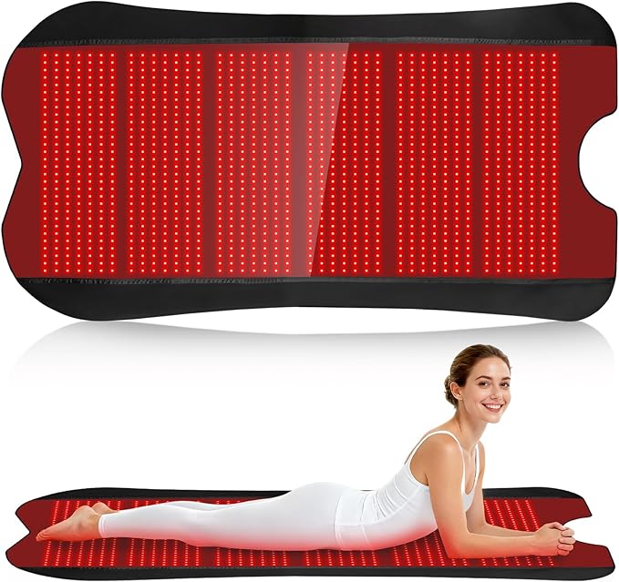 Red Light Therapy for Body, 76.8"x39.4" Large Size Red Light Therapy Mat Dual Wavelength 660nm & 850nm Fully Red Light Blanket with Remote Timer, Gifts for Men Women Elderly Lover Friends Family