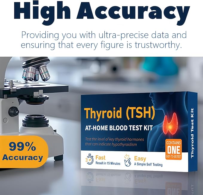 TSH Test Kit at Home, Check Thyroid Stimulating Hormone(TSH) Levels and Get Reliable Results in just 15 Minutes.
