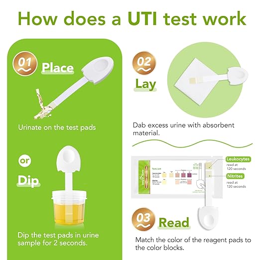 Easy@Home Vaginal pH Test Strips & UTI Test Kits (8 Pack): Yeast Infection, BV, UTI Tests for Women, Fast Accurate Results, 4 Urinary Tract Infection & 4 Feminine pH Health Tests