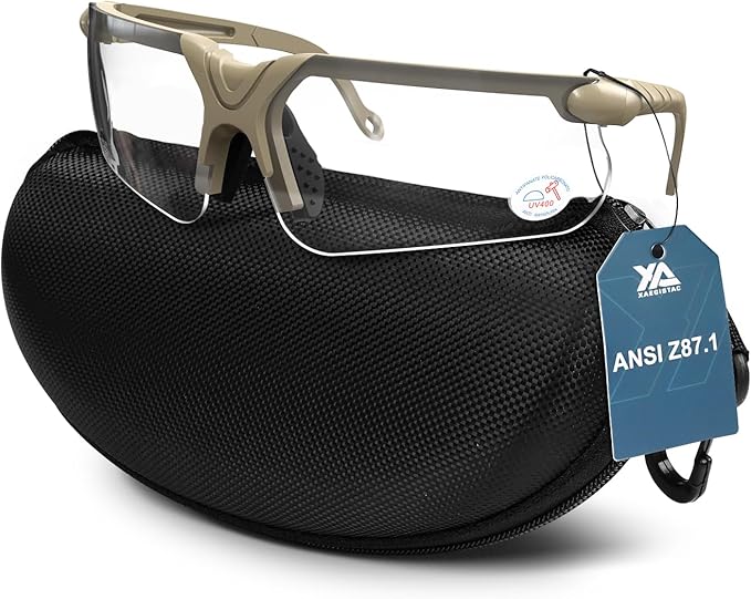 xaegistac Shooting Glasses with Case Anti Fog Hunting Safety Glasses for Adults
