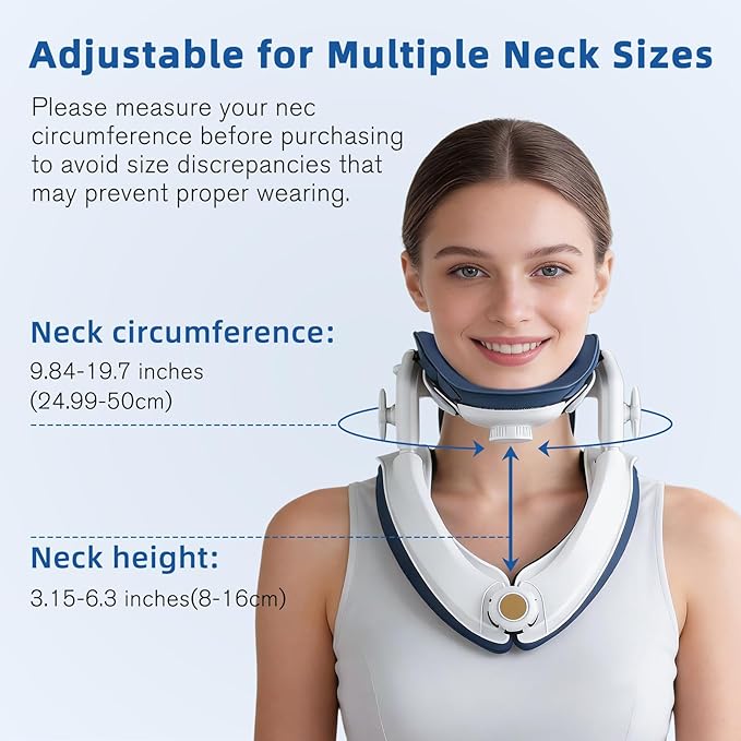 Cervical Neck Traction Device -FSA Eligible HSA Eligible,Adjustable Neck Stretcher,Lightweight Neck Support Brace For Cervical Spine Decompression,Pain Relief Neck Decompression Tension Relief