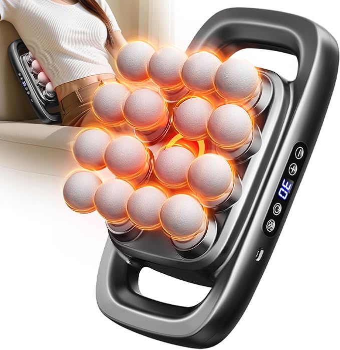 Gurui Massage Guns Deep Tissue, Neck Massager with 16 Heads, 16-Head Massage Gun Set for Deep Tissue and Back, Shoulders, Legs, Pain Relief