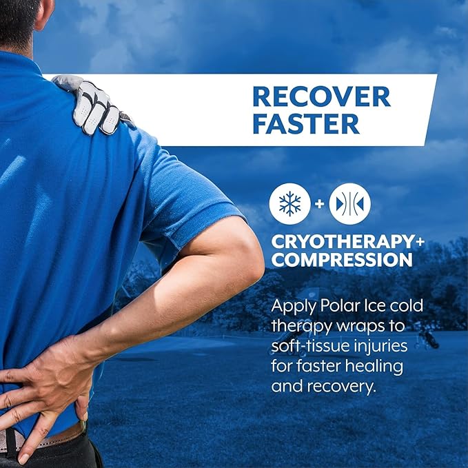 Polar Ice Shoulder Wrap - Reusable Wrap for Support After Injuries or Surgery - Flexible - Cold Therapy