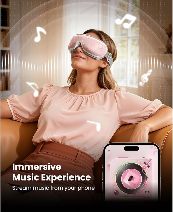 BOB AND BRAD Eye Massager FSA Eligible, EyeOasis 2 Heated Eye Massager for Dry Eyes, Temple Massager for Headache, Migraine & Tension Relief, Warm Compress Eye Massage for Stress Relief