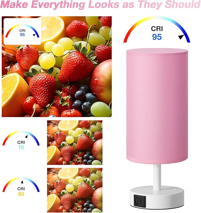 Dicoool Light Therapy Lamp 10000 Lux, Sun Lamp with Remote, 3 Color Temperature & Stepless Dimming, Happy Sunlight Lamp, Daylight Lamp for Home, Office, Pink Decoration Use As Lift Mood, Happy Life