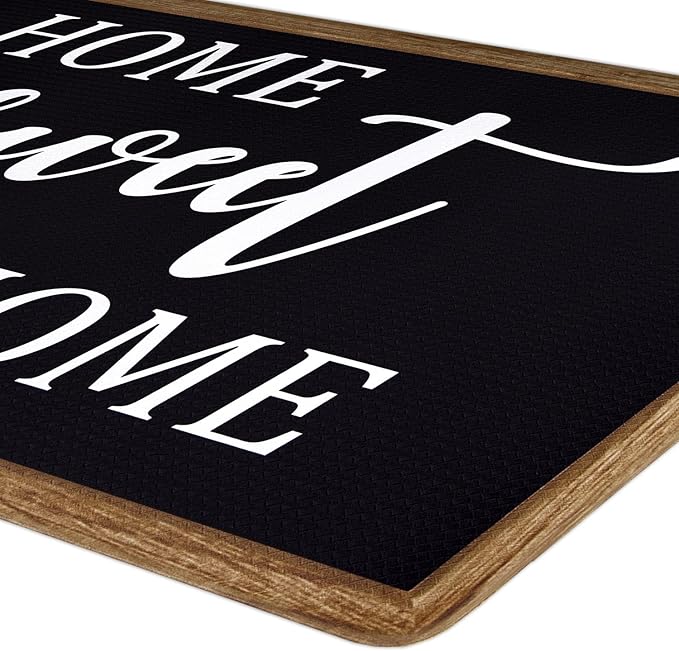 Anti-Fatigue Floor Comfort Mat - 18 x 30 Inch (Farmhouse Black) - Waterproof Non-Slip Rug - Easy to Clean Cushioned Mat for Kitchen, Bathroom, Standing Desk & Office - Achim Home Decor