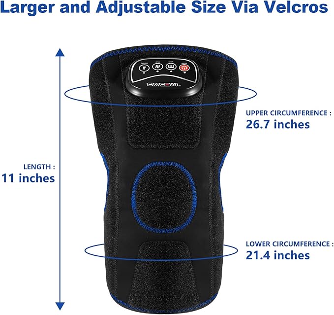 CINCOM Heated Knee Massager, Air Compression Knee Massager with Heat for Pain Relief Brace Wrap for Arthritis,Injury,Joint Pain 3 Modes & 3 Intensities (A Pair)