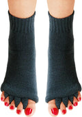 Women Toe Separator Socks Toeless Foot Alignment Socks for Yoga GYM Massage Pain Relief Improves Circulation Stretchy