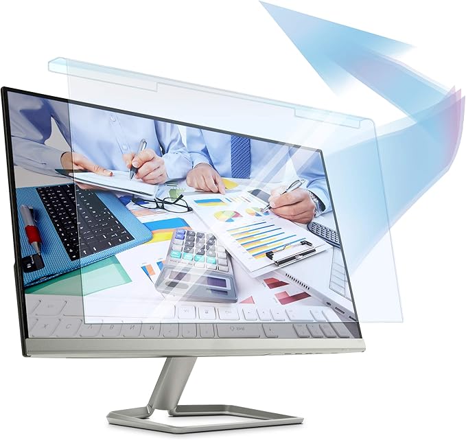 Premium Anti Blue Light Screen filter for 24 Inches Computer Monitor, Screen Filter Size is 13.4" Height x21.5" Width, Blocks Harmful Blue Light, Reduce Digital Eye Strain Help Sleep Better