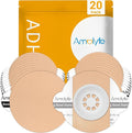 Libre 3 Sensor Covers Waterproof, 20 Pack Freestyle Libre 3 Plus Sensor Covers, Bump-Proof with Hard Cap, Waterproof Breathable Medical CGM Adhesive Patches, 14-Day CGM Protection (Warm Tan)