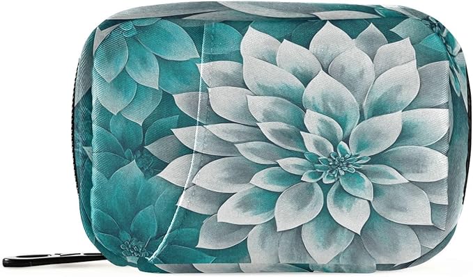 Travel Pill Case Abstract Floral Flower Weekly Small Pill Box 7 Day Pill Box Pill Organizer Bag