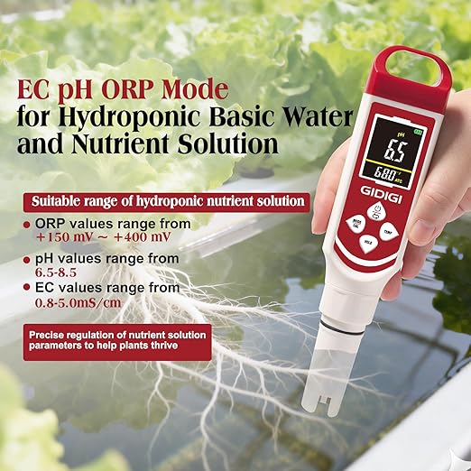 Upgraded Hydrogen Water Tester Meter Verified Digital 7-in-1 H2 ORP pH Meter Salt TDS EC Water Tester for Hydrogen Bottle, Pool, Aquarium, Drinking Water, Hydroponic