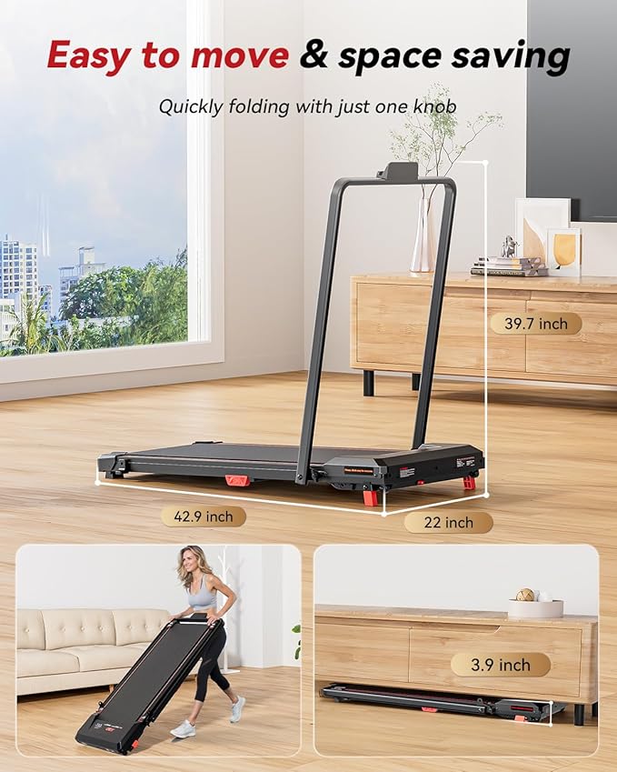 Walking Pad, XBD Under Desk Treadmill for Home and Office, 2.5 HP Portable Treadmill