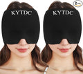 Migraine Relief Cap Gel Ice Head Wrap - Hot & Cold Therapy Soothing Headache Hat Ice Pack Mask, Headache Relief Wrap for Tension, Stress, Hangover &Puffy Eyes,Black, 2PCS((Gift Eye Mask))
