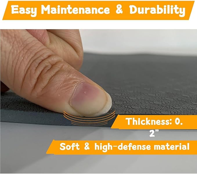 Under Desk Elliptical Equipment Mat, Electric Leg Foot Exerciser Machine Mat while Sitting for Seniors, Anti-slip and Lightweight Ellipse Rubber Matt to Protect Concrete, Hardwood Floors,Carpet, Large