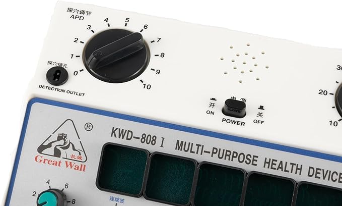 KWD808-I Electric Acupuncture Stimulator Machine, 110V Electric Impulse Acupuncture Treatment, 100-240V 6 Output Patch Massager, 500-1060hpa Electrotherapy Acupuncture Instrument Pulse Electrotherapy
