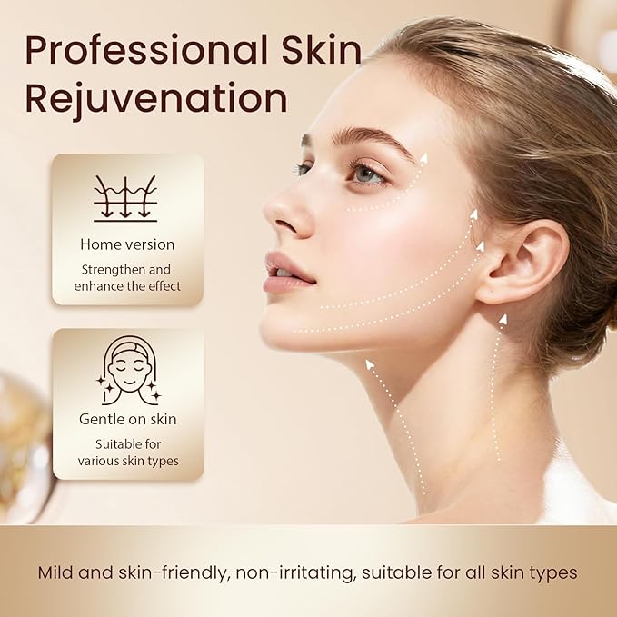 Face and Neck Massager, Handheld Red Light Therapy -7 Color LED Facial Beauty Device with 3 Beauty Modes USB Rechargeable Face Sculpting Wand Tool for Home & Personal Skin Care