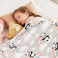CuteKing Weighted Blanket - Weighted Blanket with Premium Glass Beads - Breathable Heavy Blanket for Comfort Sleep - Thick Blanket All Season (10lbs, 40"x60", HappyPanda)