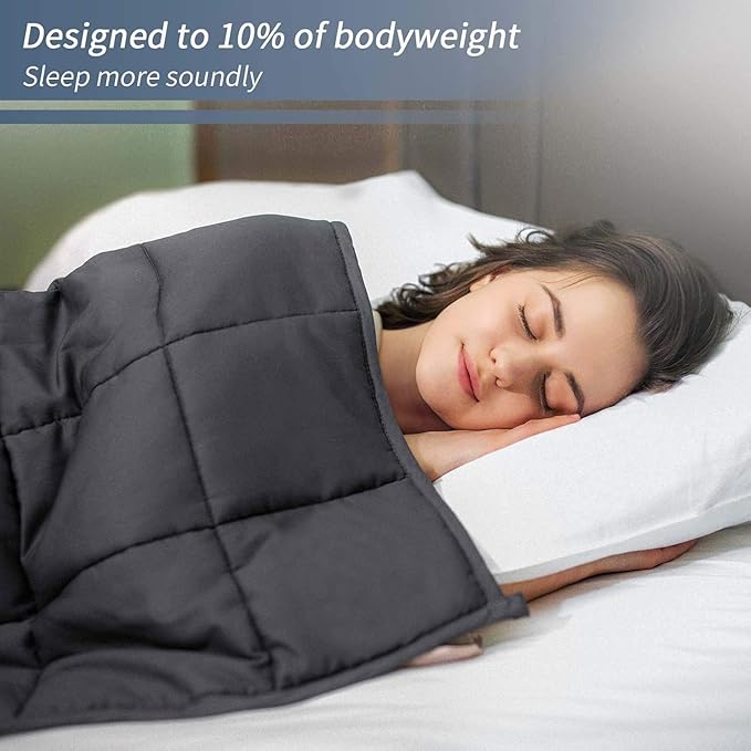 Smart Queen Weighted Blanket for Adults and Couple (60x80, 20lbs) Queen Size Large Soft Heavy Blanket Machine Washable for Fall, Bedding &Sleeping with Premium Glass Beads (60x80 | 20lbs Grey)