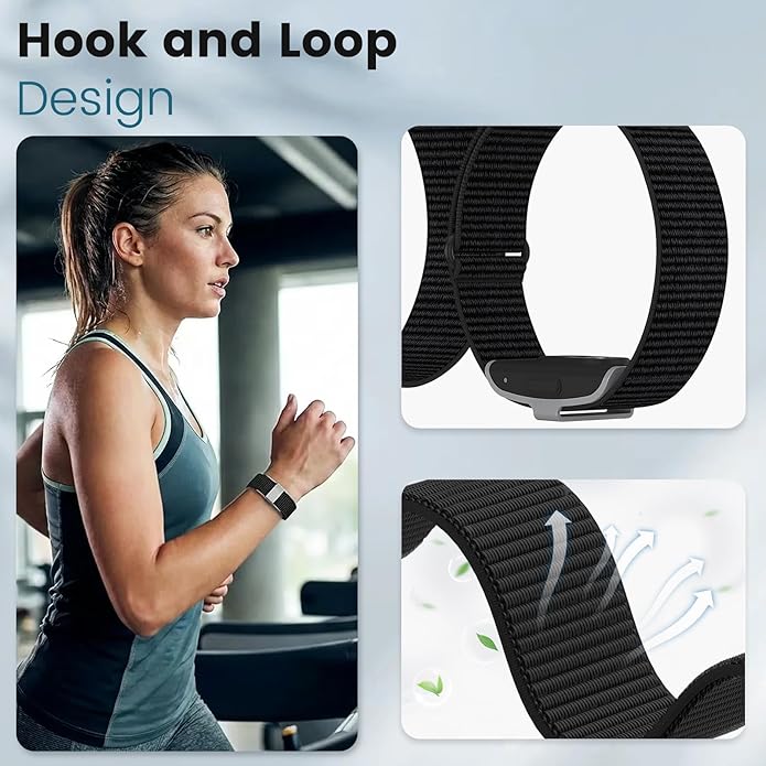 Nylon Loop Compatible with Hume Band Replacement, Breathable Soft Wristband for Hume Health Band