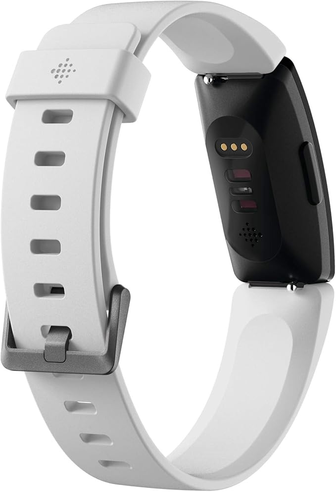 Fitbit Inspire HR Heart Rate and Fitness Tracker With S and L Bands, White, One Size, 1 Count