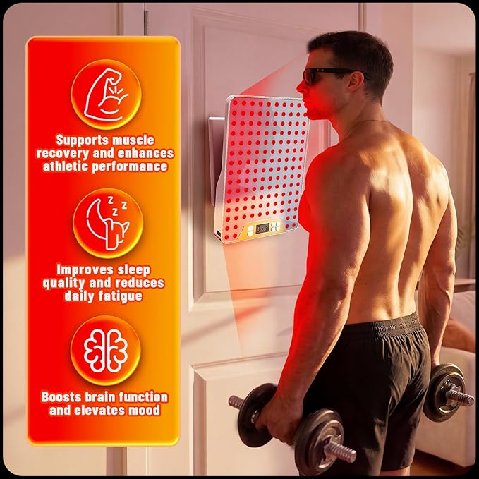 Red Light Therapy Device,Portable LED Red Infrared Light Device with 630nm, 660nm & 850nm Combination Light for Face and Body, 9 Adjustable Timer Settings, Adjustable Angle, Includes Goggles,White
