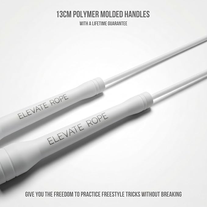 Elevate Rope Professional Beaded Jump Rope - 3m Adjustable, Quality Beads & Poly Cord - For Freestyle, Cardio & Tricks - All Levels & Indoor/Outdoor Use