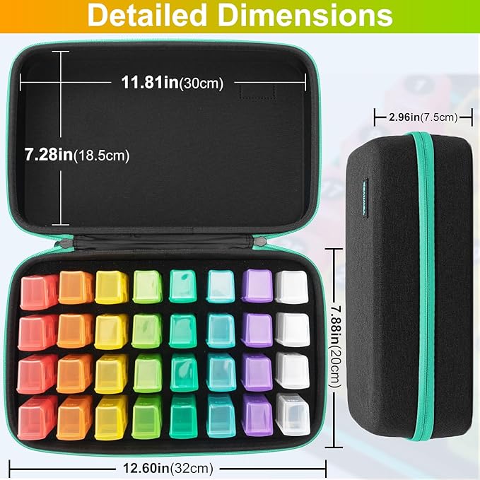 Monthly Pill Organizer 2 Times a Day,Month Pill Box Organizer with 32 Daily Compartments,30 Days Pill Holder with Hard Travel Case Pill Case Vitamins Case+Portable 7-Day Travel Medicine Organizing Bag
