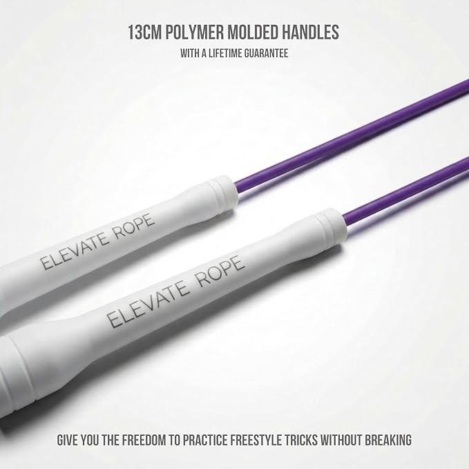 Elevate Rope Professional Beaded Jump Rope - 3m Adjustable, Quality Beads & Poly Cord - For Freestyle, Cardio & Tricks - All Levels & Indoor/Outdoor Use