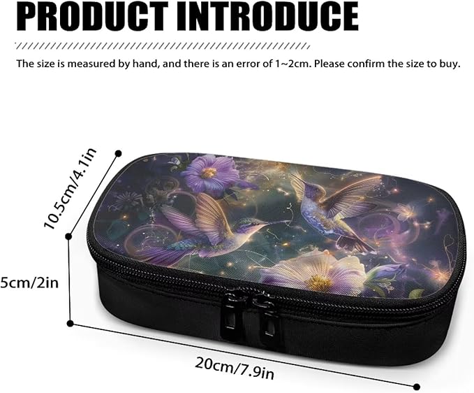 Hummingbird Bright Flowers Diabetic Supplies Storage Bag Portable Glucose Meter Carrying Case Insulin Pen Travel Carrying Case for Glucose Meters Diabetes Testing Kit