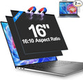 2Pack Magnetic Laptop Privacy Screen Filter 16 inch for 16:10 Widescreen Computer Monitor, Removable Anti Blue Light Privacy Shield, Anti-Glare Protector