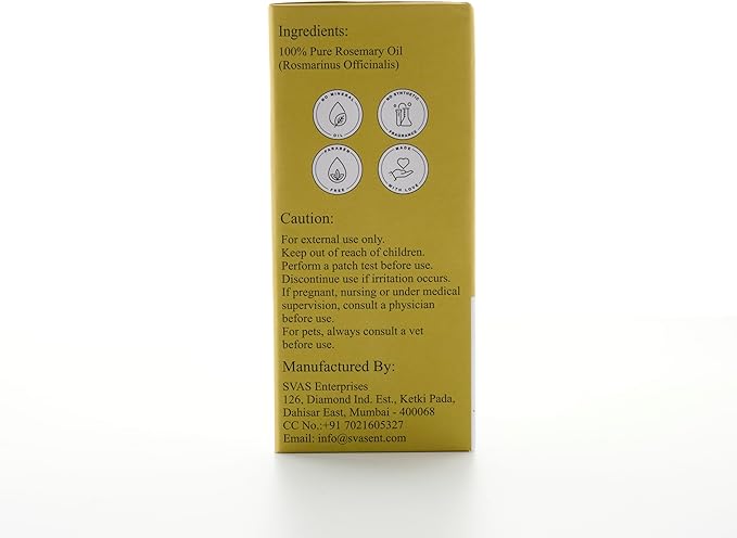 100% Pure Rosemary Essential Oil | Natural Hair Growth Support, Scalp Nourishing, Aromatherapy Grade, for Thick & Healthy Hair, Skin Massage & Diffuser Use – 1 fl oz, 30 ML