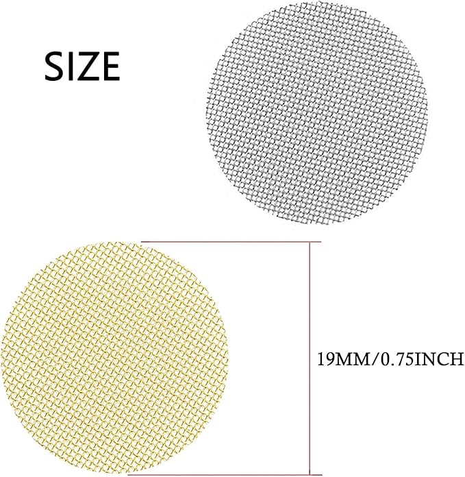 200pcs Pipe Screens, 3/4 Inch Pipe Filters, 100pcs Premium Stainless Steel Pipe Screens and 100pcs Brass Filters